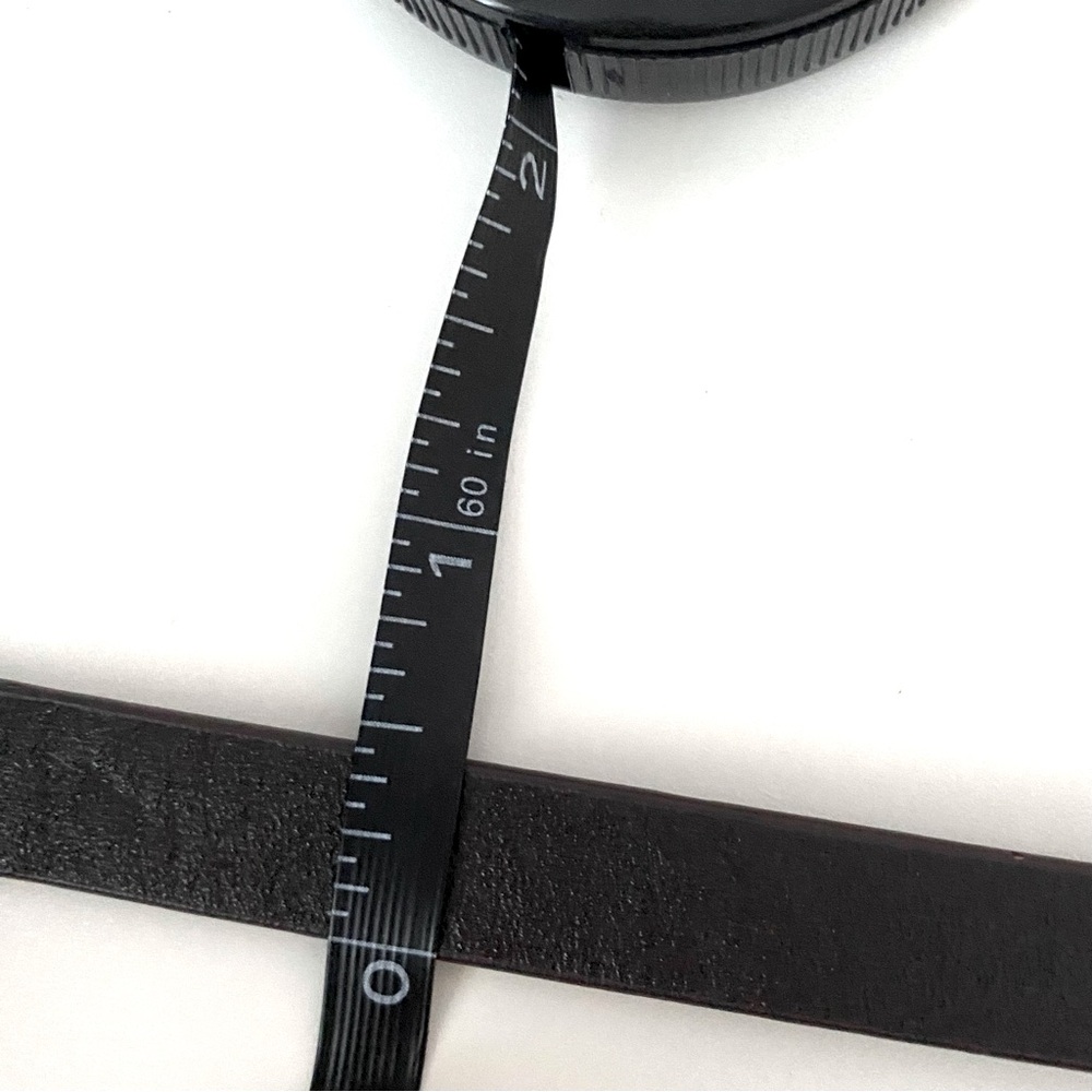 Dark Brown Genuine Leather Belt with Square Buckle - Picture 5 of 6